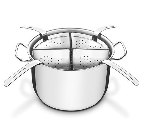 Cozi-pasta em Aço Inox com 4 Recipientes Professional Tramontina - 30 Cm / 13.5 Lt Menor preço em Cozi-pasta em Aço Inox com 4 Recipientes Professional Tramontina - 30 Cm / 13.5 Lt