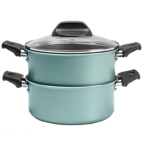 Cozi Vapor 16cm Antiaderente Brinox Turquesa Menor preço em Cozi Vapor 16cm Antiaderente Brinox Turquesa