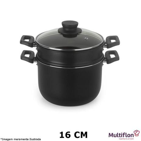 Cozi Vapor / Cuscuzeira Teflon 16 cm - Multiflon Menor preço em Cozi Vapor / Cuscuzeira Teflon 16 cm - Multiflon