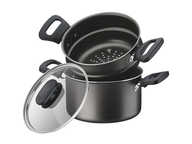 Cozi-vapore 16cm loreto grafite aluminio com revestimento antiaderente tramontina Menor preço em Cozi-vapore 16cm loreto grafite aluminio com revestimento antiaderente tramontina