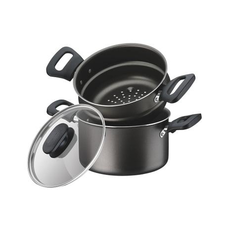 Cozi -Vapore Loreto 4 em 1 Alumínio Antiaderente Grafite 16cm 1,8L- Tramontina Menor preço em Cozi -Vapore Loreto 4 em 1 Alumínio Antiaderente Grafite 16cm 1,8L- Tramontina