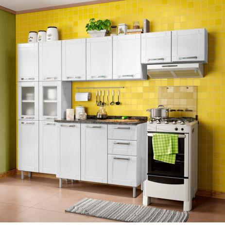 Cozinha Bertolini Multipla Compacta 4 Pecas 2 Vidros Branco Paneleiro Duplo 2 Vidros, Armarios Aereos e Gabinete Menor preço em Cozinha Bertolini Multipla Compacta 4 Pecas 2 Vidros Branco Paneleiro Duplo 2 Vidros, Armarios Aereos e Gabinete