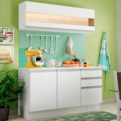 Cozinha Compacta 100% MDF Madesa Smart 120 cm Modulada Com Balcão e Tampo Menor preço em Cozinha Compacta 100% MDF Madesa Smart 120 cm Modulada Com Balcão e Tampo