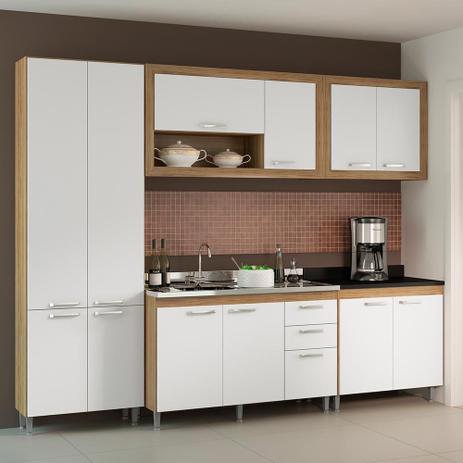 Cozinha Compacta 12 Portas Sem Tampo Com Balcão 5710 Preto/Argila - Multi móveis Menor preço em Cozinha Compacta 12 Portas Sem Tampo Com Balcão 5710 Preto/Argila - Multi móveis