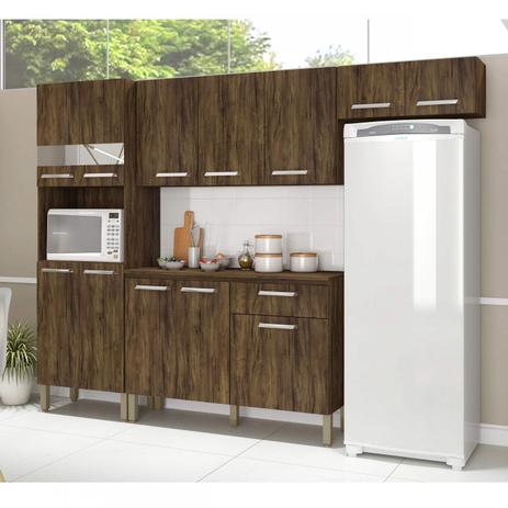 Cozinha Compacta 4 Peças com Balcão e Tampo em MDF Versalhes Kits Paraná Savana/White Menor preço em Cozinha Compacta 4 Peças com Balcão e Tampo em MDF Versalhes Kits Paraná Savana/White