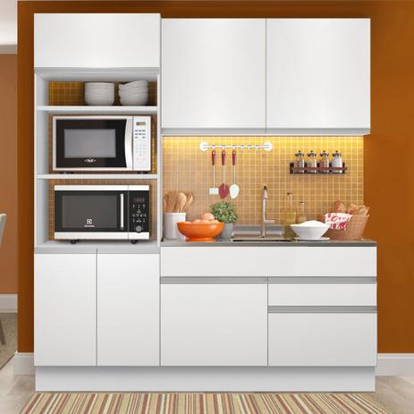 Cozinha Compacta 6 Portas Glamy Lívia Branco - Madesa Menor preço em Cozinha Compacta 6 Portas Glamy Lívia Branco - Madesa