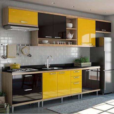 Cozinha Compacta 8 Peças C/ Tampo Sicília 5800-S1 - Multimóveis Menor preço em Cozinha Compacta 8 Peças C/ Tampo Sicília 5800-S1 - Multimóveis