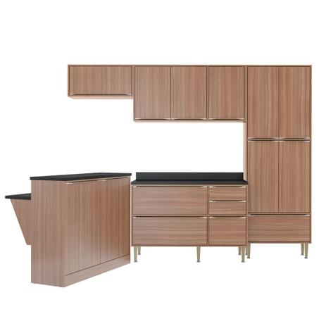 Menor preço em Cozinha Compacta Calábria 6 Peças 13 Portas Nogueira Multimóveis