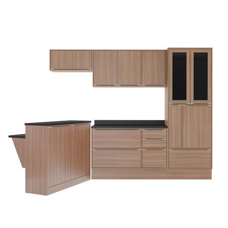 Cozinha Compacta Calábria 8 Peças 12 Portas Nogueira Multimóveis Menor preço em Cozinha Compacta Calábria 8 Peças 12 Portas Nogueira Multimóveis