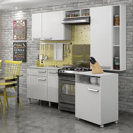 Cozinha compacta com balcão móvel Decari 02 - Palmeira Menor preço em Cozinha compacta com balcão móvel Decari 02 - Palmeira