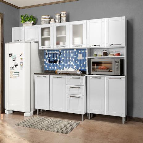 Cozinha Compacta Com Balcão Torre Quente 4 Peças Com 3 Vidros Múltipla Branco - Bertolini Menor preço em Cozinha Compacta Com Balcão Torre Quente 4 Peças Com 3 Vidros Múltipla Branco - Bertolini
