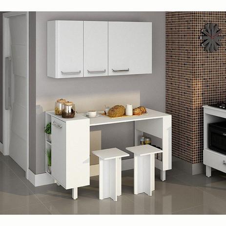 Cozinha compacta com mesa e bancos Decari 11 - Palmeira Menor preço em Cozinha compacta com mesa e bancos Decari 11 - Palmeira
