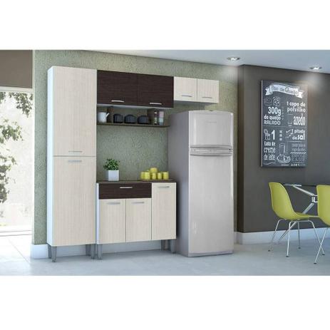 Cozinha Compacta Cris Kitss Paraná Branco/Arena/Cp-Ébano - Kits parana Menor preço em Cozinha Compacta Cris Kitss Paraná Branco/Arena/Cp-Ébano - Kits parana