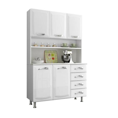 Cozinha Compacta Itatiaia I3G4-120 Premium 5 Portas Aço Branca - Itatiaia móveis Menor preço em Cozinha Compacta Itatiaia I3G4-120 Premium 5 Portas Aço Branca - Itatiaia móveis