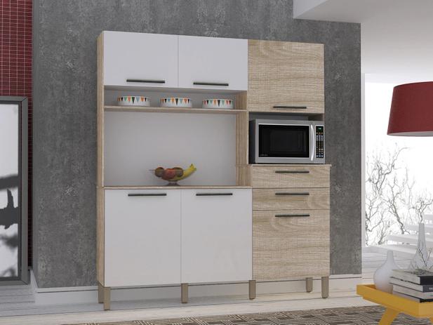 Cozinha Compacta Kits Paraná Montesa - Nicho para Micro-ondas 6 Portas 2 Gavetas Menor preço em Cozinha Compacta Kits Paraná Montesa - Nicho para Micro-ondas 6 Portas 2 Gavetas