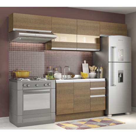Cozinha Compacta Madesa Marina Com Armário e Balcão (Sem Tampo e Pia) Menor preço em Cozinha Compacta Madesa Marina Com Armário e Balcão (Sem Tampo e Pia)