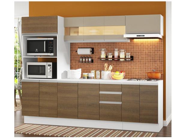 Cozinha Compacta Madesa Smart G20073097G - com Balcão 12 Portas 2 Gavetas MDF Menor preço em Cozinha Compacta Madesa Smart G20073097G - com Balcão 12 Portas 2 Gavetas MDF