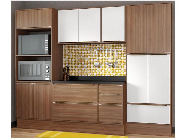 Cozinha Compacta Multimóveis Calábria Nicho para - Forno e Micro-ondas com Balcão 13 Portas 3 Gavetas Menor preço em Cozinha Compacta Multimóveis Calábria Nicho para - Forno e Micro-ondas com Balcão 13 Portas 3 Gavetas