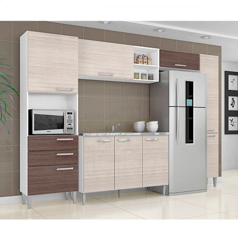 Cozinha Compacta Natalia 5 peças 9 Portas 2 Gavetas em MDP com Tampo Poquema Menor preço em Cozinha Compacta Natalia 5 peças 9 Portas 2 Gavetas em MDP com Tampo Poquema