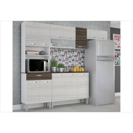 Cozinha Compacta Serena com Balcão Branco com Rovere e CP Dubai - Kits Paraná é boa?