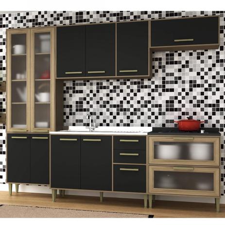 Cozinha Completa 5 Peças 10 Portas Vitória Siena Móveis Menor preço em Cozinha Completa 5 Peças 10 Portas Vitória Siena Móveis