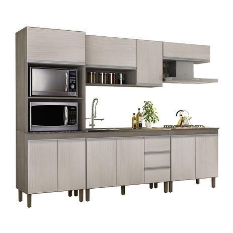 Cozinha Completa 5 Peças Karen 7650 Malbec/Avelã Peternella Menor preço em Cozinha Completa 5 Peças Karen 7650 Malbec/Avelã Peternella