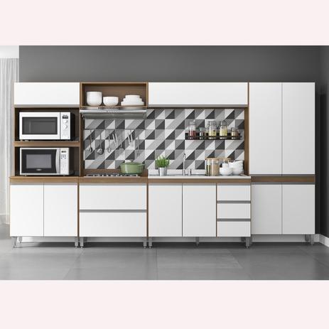 Cozinha Completa Branca Balcão para Pia e Cooktop Sabrina 360 cm MDP TX A03S -MENU - Soluzione Menor preço em Cozinha Completa Branca Balcão para Pia e Cooktop Sabrina 360 cm MDP TX A03S -MENU - Soluzione