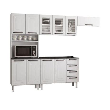 Cozinha completa Colormaq Titanium 04 peças em aço 10 portas e 04 gavetas - Branco Menor preço em Cozinha completa Colormaq Titanium 04 peças em aço 10 portas e 04 gavetas - Branco