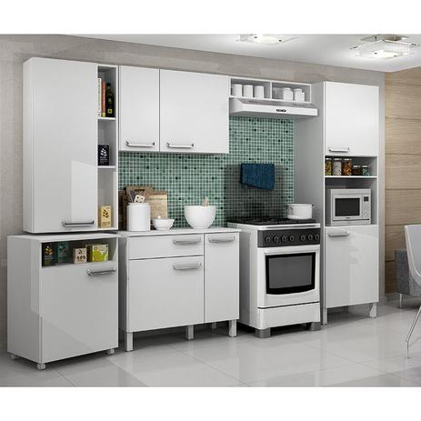 Cozinha completa com balcão móvel Decari 05 - Palmeira Menor preço em Cozinha completa com balcão móvel Decari 05 - Palmeira