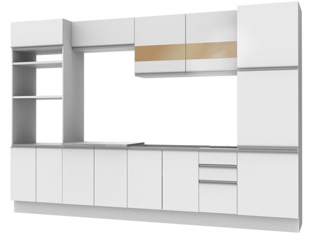 Cozinha Completa Madesa Glamy Roma com Balcão - Nicho par Micro-ondas 13 Portas 3 Gavetas Menor preço em Cozinha Completa Madesa Glamy Roma com Balcão - Nicho par Micro-ondas 13 Portas 3 Gavetas