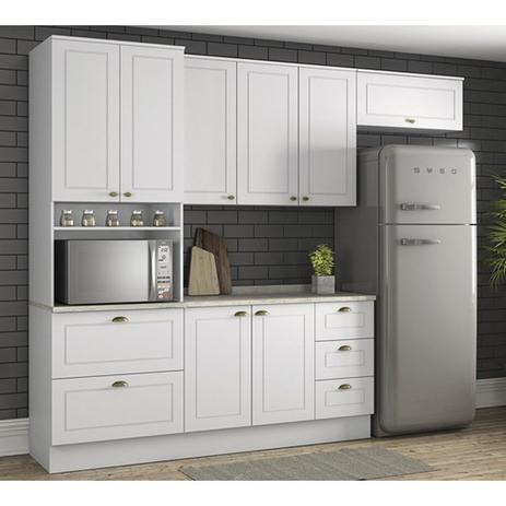 Cozinha Completa Modulada 05 Peças 100 MDF Americana Branco HP Henn Menor preço em Cozinha Completa Modulada 05 Peças 100 MDF Americana Branco HP Henn