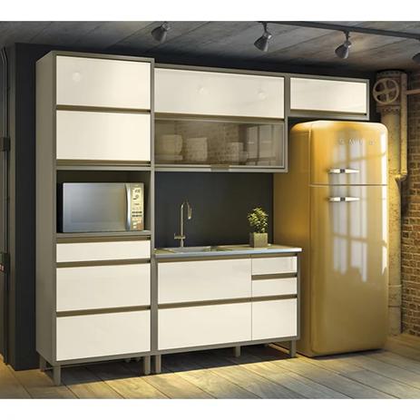 Cozinha Completa Modulada 05 Peças Lyra Duna Off White Henn Menor preço em Cozinha Completa Modulada 05 Peças Lyra Duna Off White Henn