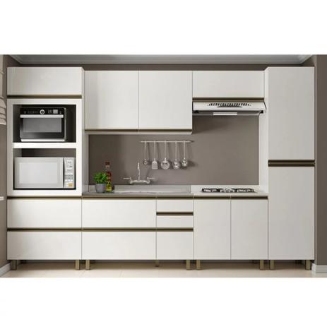 Cozinha Completa Modulada Lovere 7 peças em MDF OffWhite Dalla Costa Menor preço em Cozinha Completa Modulada Lovere 7 peças em MDF OffWhite Dalla Costa