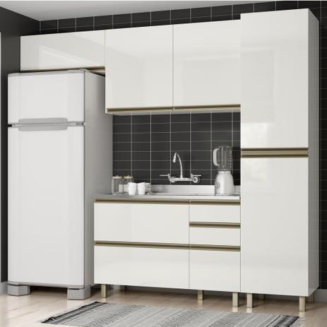 Cozinha Completa Modulada Vitória Vestone 4 Peças com Luzes LED MDF K109L Dalla Costa Menor preço em Cozinha Completa Modulada Vitória Vestone 4 Peças com Luzes LED MDF K109L Dalla Costa