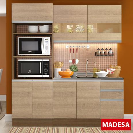 Cozinha Completa Planejada 3 peças Amora Glamy Madesa Menor preço em Cozinha Completa Planejada 3 peças Amora Glamy Madesa