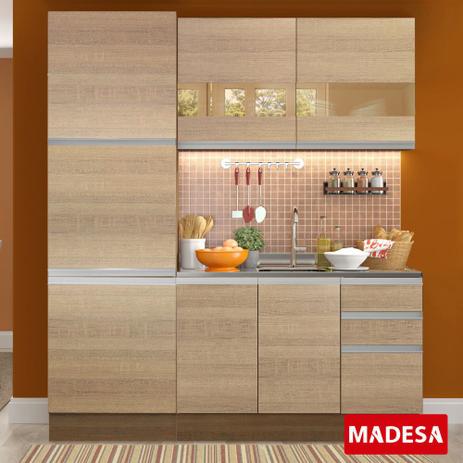 Cozinha Completa Planejada 3 peças Flora Glamy Madesa Menor preço em Cozinha Completa Planejada 3 peças Flora Glamy Madesa