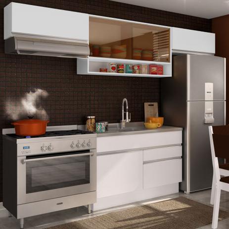 Cozinha Completa Planejada 4 peças Marina Glamy Madesa Menor preço em Cozinha Completa Planejada 4 peças Marina Glamy Madesa