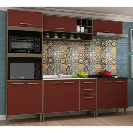 Menor preço em Cozinha Completa Vitoria 5 Peças CV003 Avela Rubi Hecol