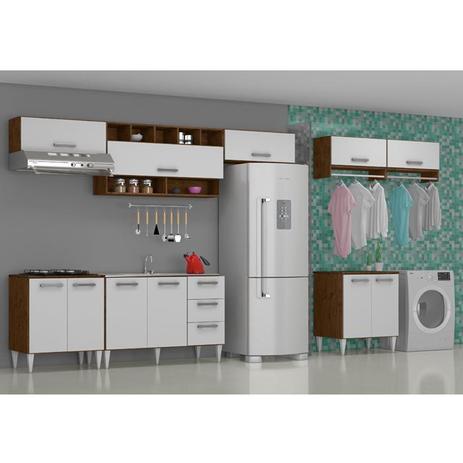 Cozinha E Lavanderia Modulada 8 Peças Milena 2717 Marrom Branco Milani Movelaria é boa?