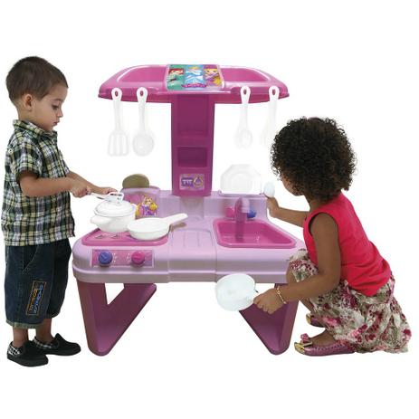 Cozinha Infantil Casinha Flor Pop Rosa e Branca Ref. 19343 Xalingo Menor preço em Cozinha Infantil Casinha Flor Pop Rosa e Branca Ref. 19343 Xalingo