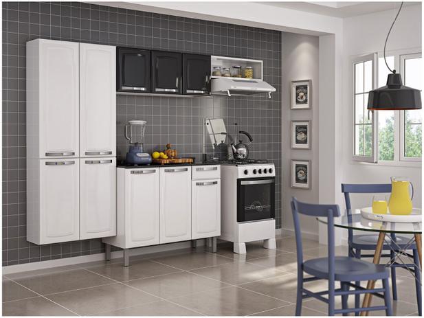 Cozinha Itatiaia Rose Compacta 4 Pecas Preto e Gabinete Branco Menor preço em Cozinha Itatiaia Rose Compacta 4 Pecas Preto e Gabinete Branco