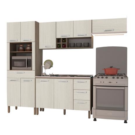 Cozinha Modulada 04 Peças Com 10 Portas E 04 Nichos Para Garrafas Ametista - Kits parana Menor preço em Cozinha Modulada 04 Peças Com 10 Portas E 04 Nichos Para Garrafas Ametista - Kits parana