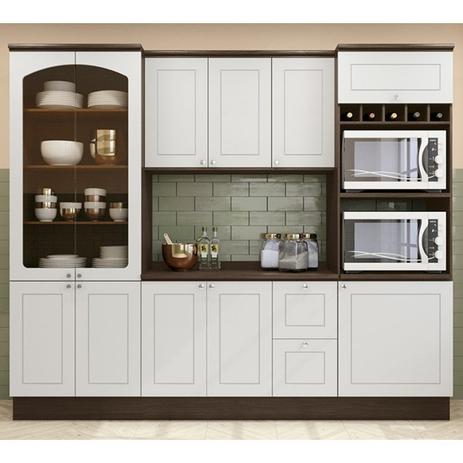 Cozinha Modulada 05 Peças Provenzza CB425 Jacarandá/Branco Kappesberg Menor preço em Cozinha Modulada 05 Peças Provenzza CB425 Jacarandá/Branco Kappesberg