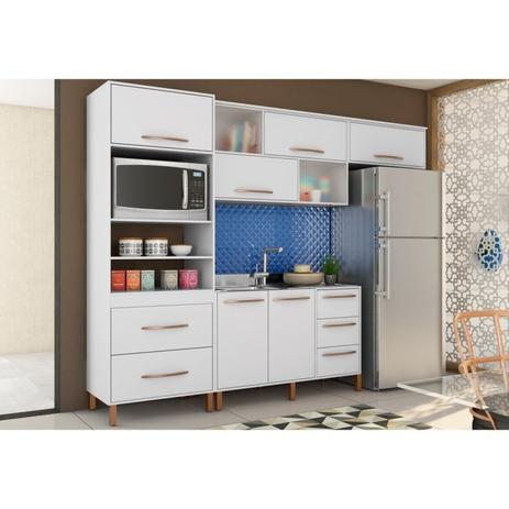 Menor preço em Cozinha Modulada 4 Peças Canela Branco - Albatroz