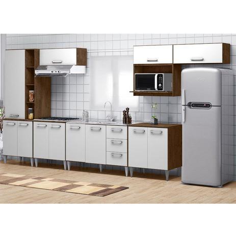 Cozinha Modulada 8 Peças Milena 2718 Marrom Branco Milani Movelaria é boa?