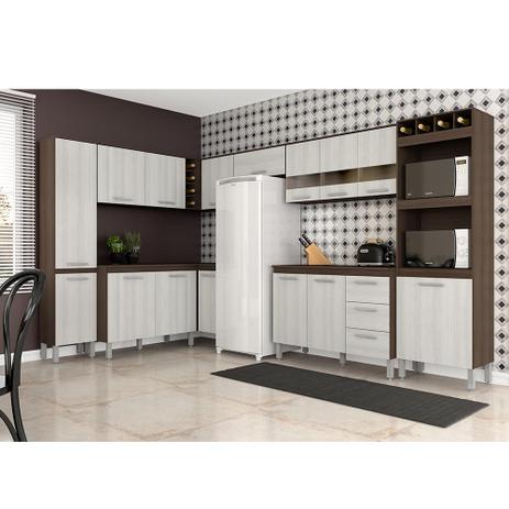 Cozinha Modulada C/balção 9 Peças Fiorella Ter/nat- Moveis Arapongas  Terraro/naturaly é boa?