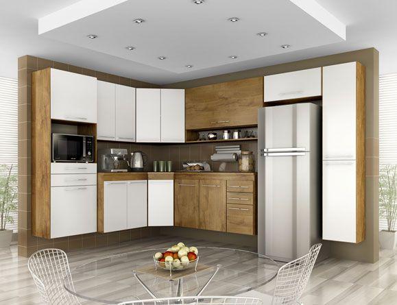 Cozinha modulada carbono completa 9 peças castanho/Branco - Quarta divisão Menor preço em Cozinha modulada carbono completa 9 peças castanho/Branco - Quarta divisão