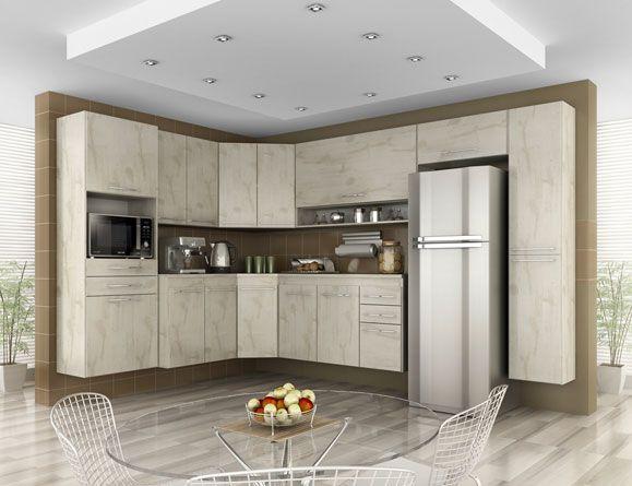 Cozinha modulada carbono completa 9 peças Nevada - Quarta divisão Menor preço em Cozinha modulada carbono completa 9 peças Nevada - Quarta divisão