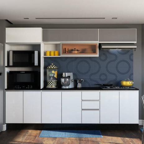 Cozinha Modulada Evidence 5 Peças com Tampo Poliman Branco Prata é boa?
