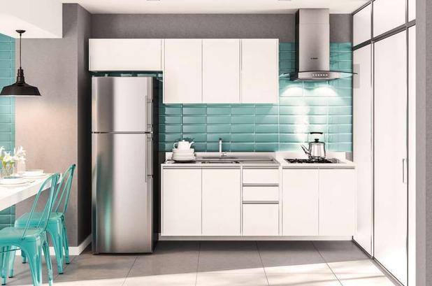 Cozinha modulada Mali 06 para pia 4 peças Branco/Branco Tatto - Politorno Menor preço em Cozinha modulada Mali 06 para pia 4 peças Branco/Branco Tatto - Politorno